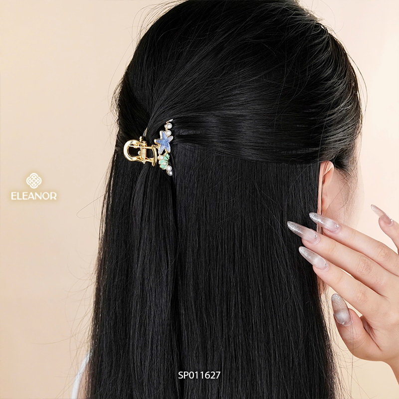 Kẹp tóc nữ càng cua Eleanor Accessories sao biển vỏ sò phụ kiện tóc kẹp tóc nữ sang chảnh 11627
