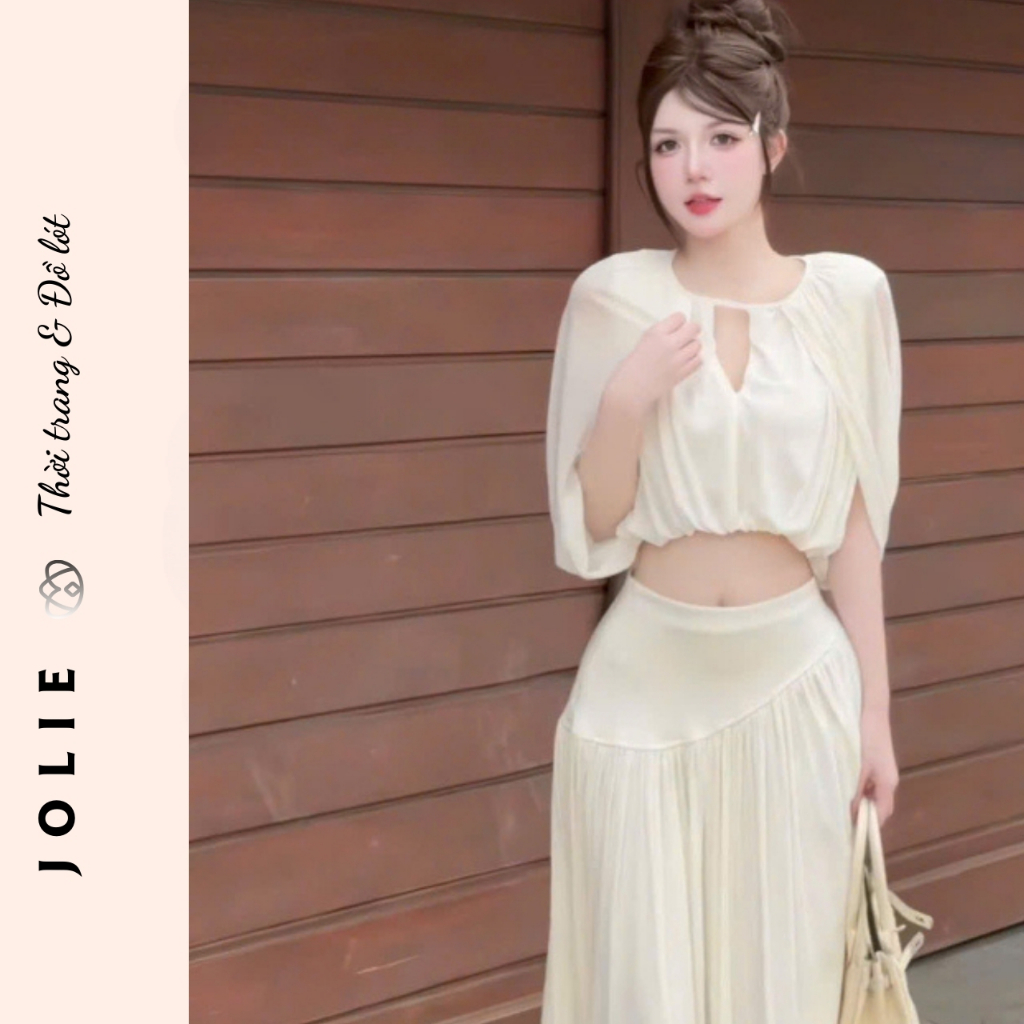 Set Bộ Tiểu Thư Màu  Ivory - Thiết Kế Thanh Lịch Cực Tôn Dáng.