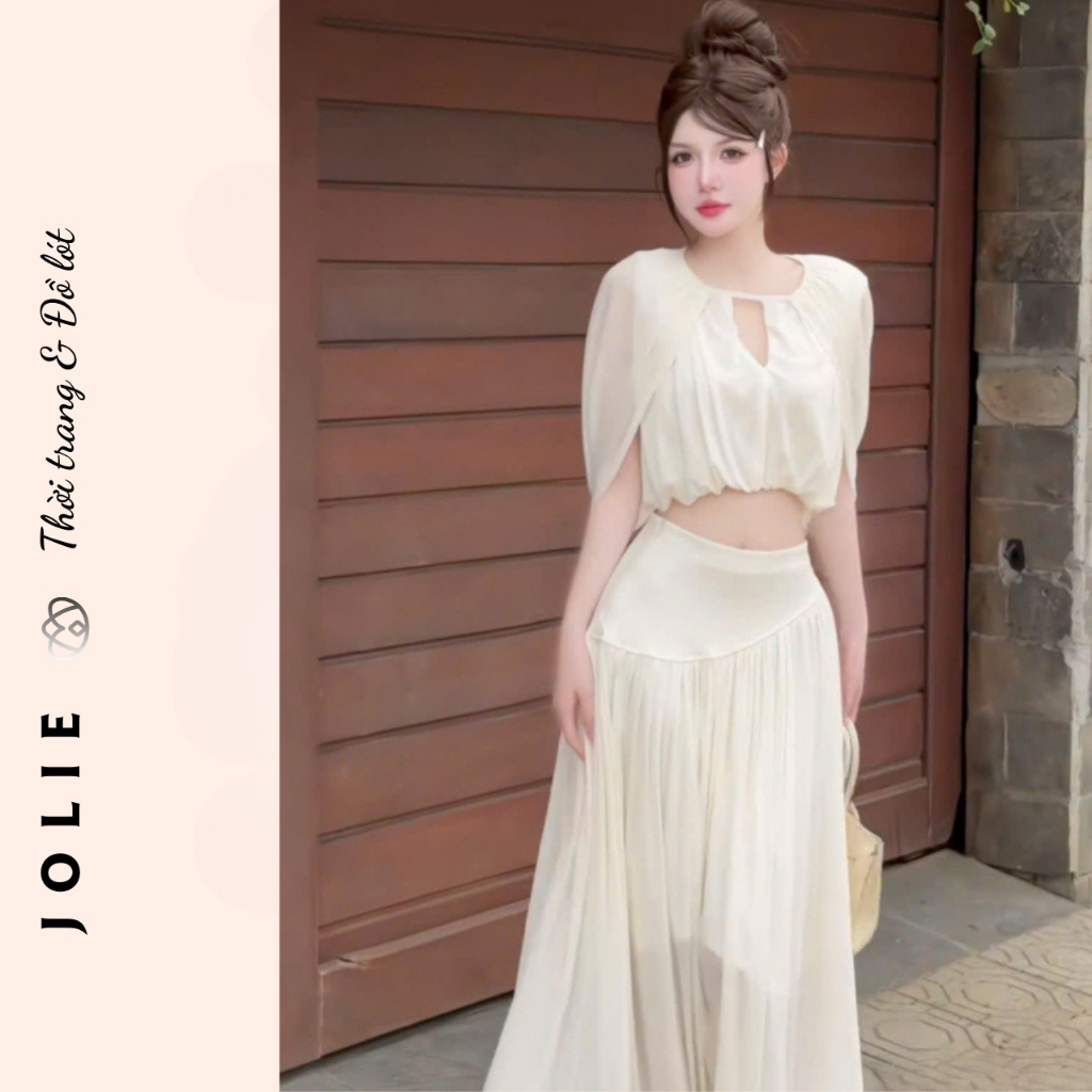 Set Bộ Tiểu Thư Màu  Ivory - Thiết Kế Thanh Lịch Cực Tôn Dáng.