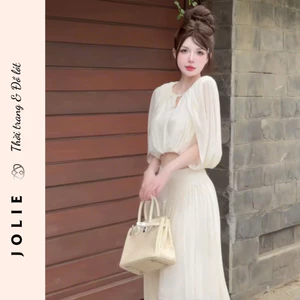 Set Bộ Tiểu Thư Màu Ivory - Thiết Kế Thanh Lịch Cực Tôn Dáng.