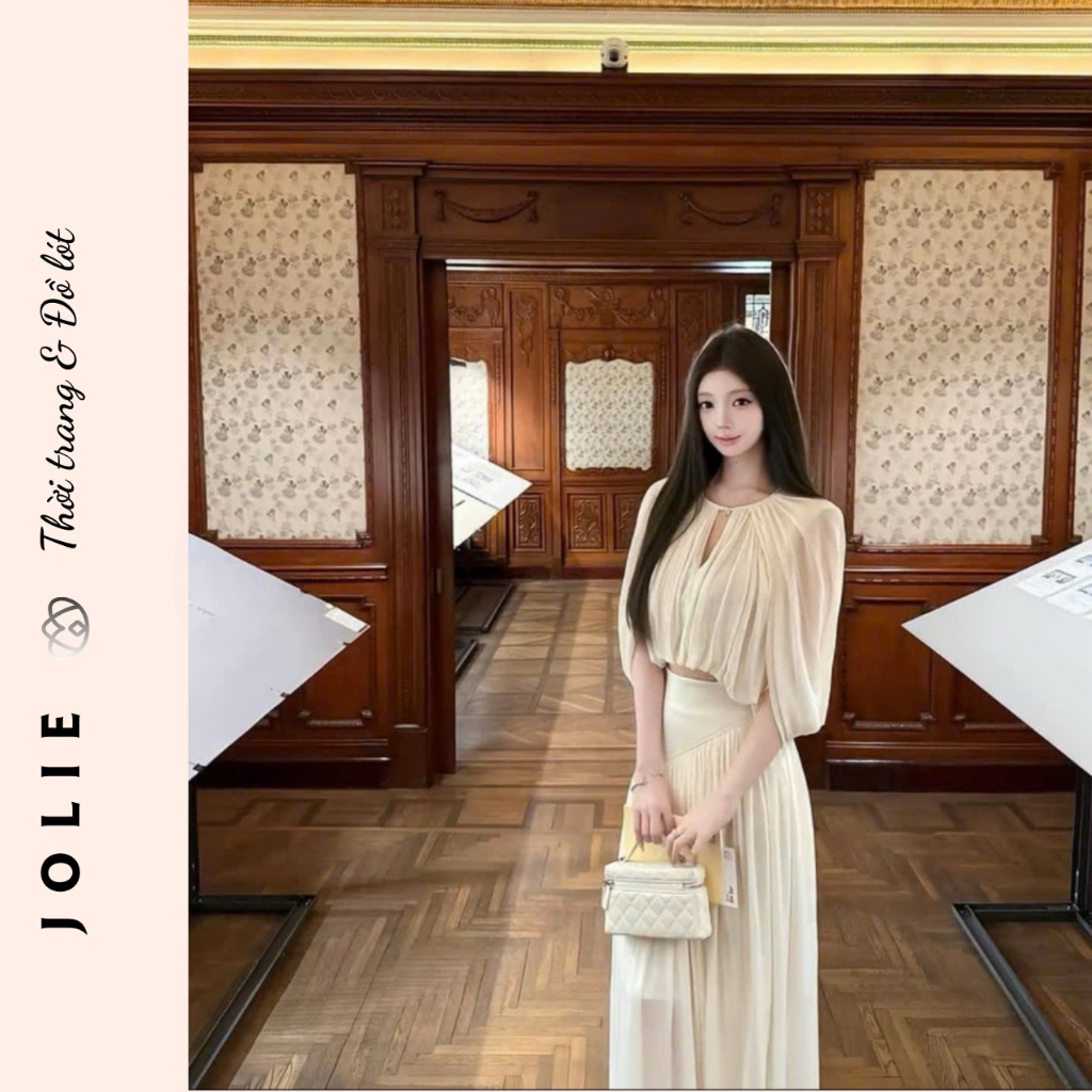 Set Bộ Tiểu Thư Màu  Ivory - Thiết Kế Thanh Lịch Cực Tôn Dáng.