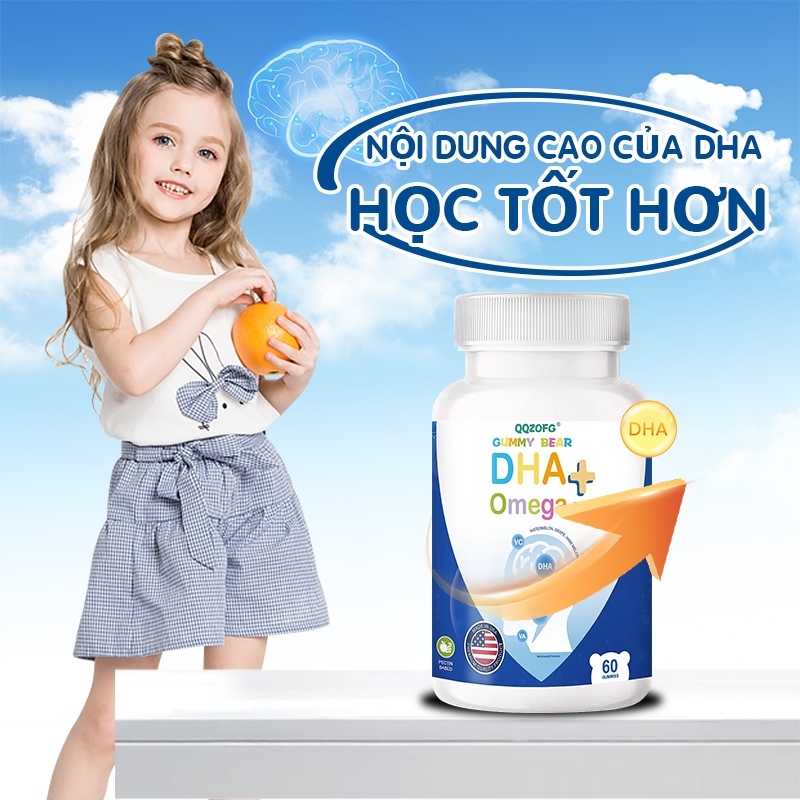 DHA dành cho trẻ em: Cải thiện trí nhớ, tăng cường miễn dịch, nâng cao trí thông minh; hương vị trái cây.