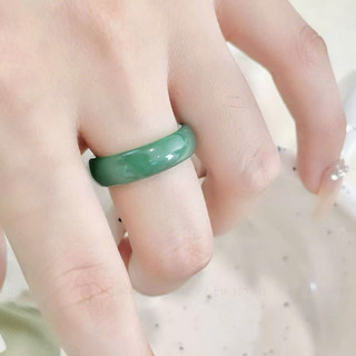 [ Hoả Tốc ] Nhẫn Mã Não Xanh đậm Brazil Tự Nhiên may mắn cân bằng năng lượng - Chou Jewelry