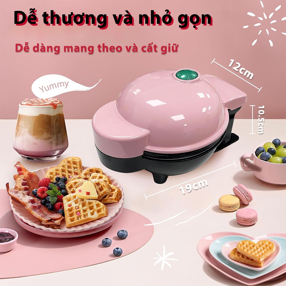 Aimi Máy Làm Bánh Waffle 3 Trong 1 Cho Gia Đình - Khay Nướng Tháo Rời, Bánh Donut Mini/Trứng Chiên/Bánh Waffle