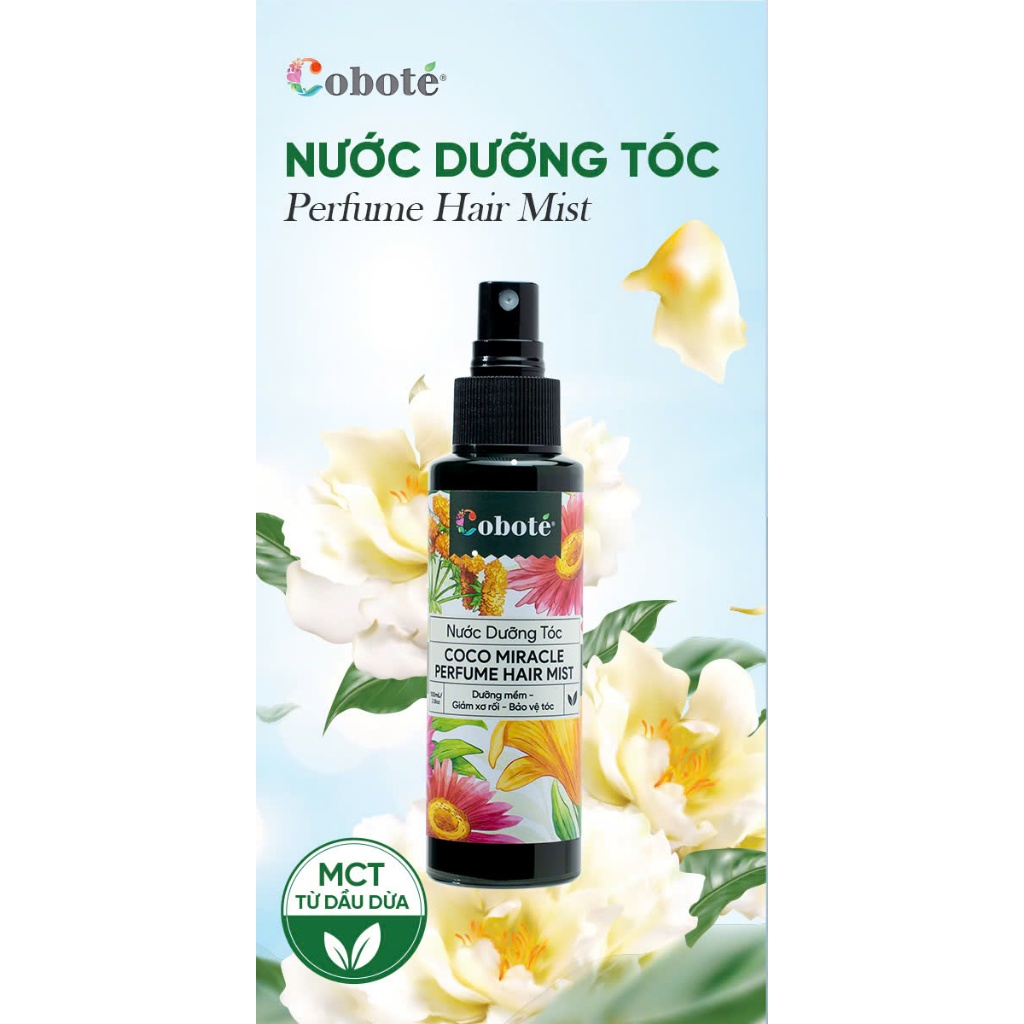 Nước Dưỡng Tóc  Perfume Hair Mist – Xịt Dưỡng Tóc Thơm Mượt Từ Nước Cất Mật Hoa Dừa