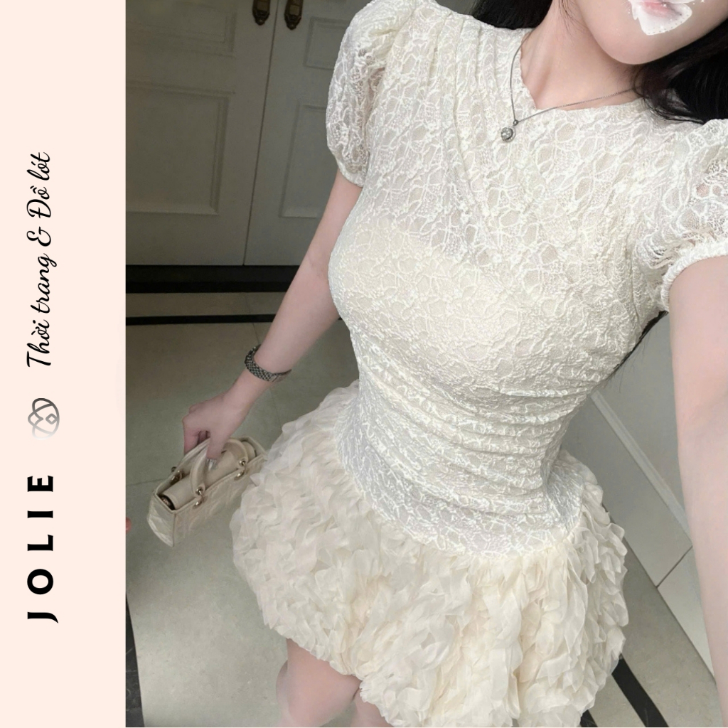 Váy Nhung Đỏ Rượu Vang Chân Váy Lông Vũ (Jolie Dress)