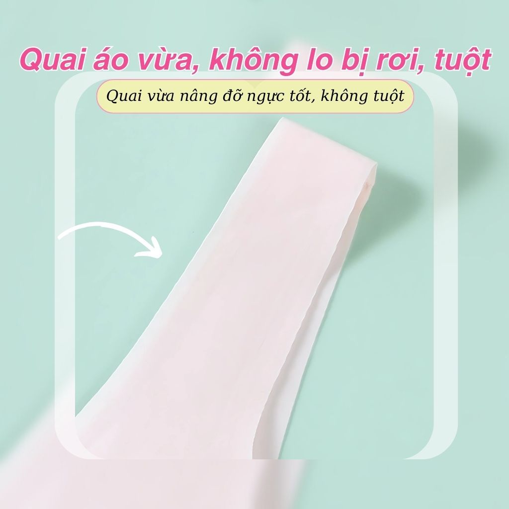 Áo bra học sinh su đúc mềm mại êm ái đệm mút sẵn có thể tháo rời kiểu dáng xinh xắn cute LANIXA A741
