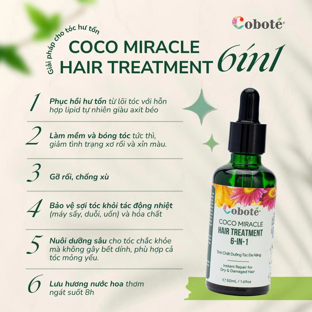 Tinh Chất Dưỡng Tóc Đa Năng 6in1 - Coco Miracle Hair Treatment 6in1