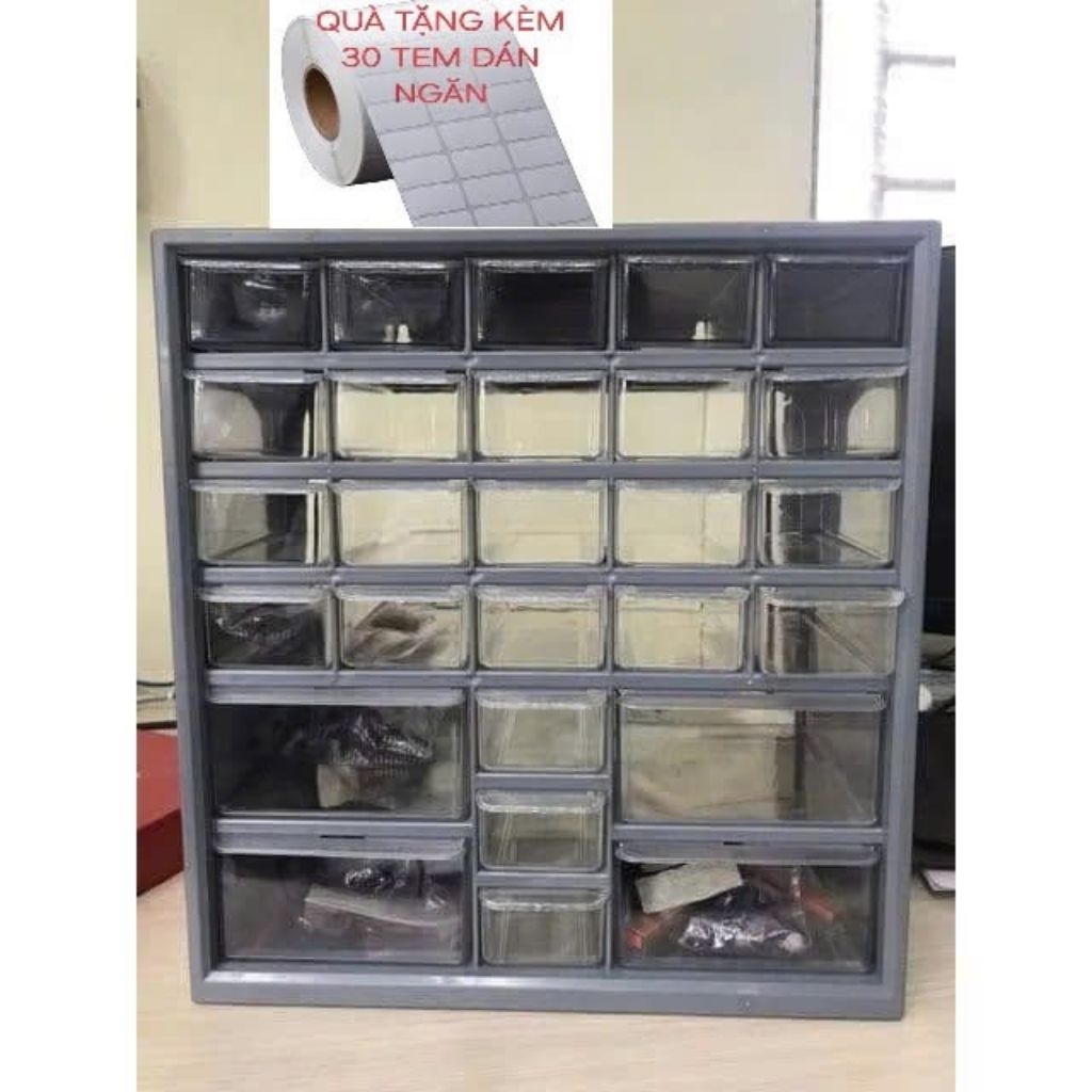 Tủ Nhựa nhiều hộc nhỏ kéo trong suốt (Loại 1 sản phẩm không trầy xướt)