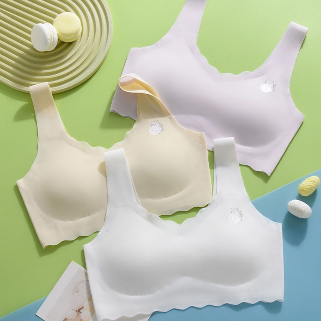 Áo bra học sinh su đúc mềm mại êm ái đệm mút sẵn có thể tháo rời kiểu dáng xinh xắn cute LANIXA A741
