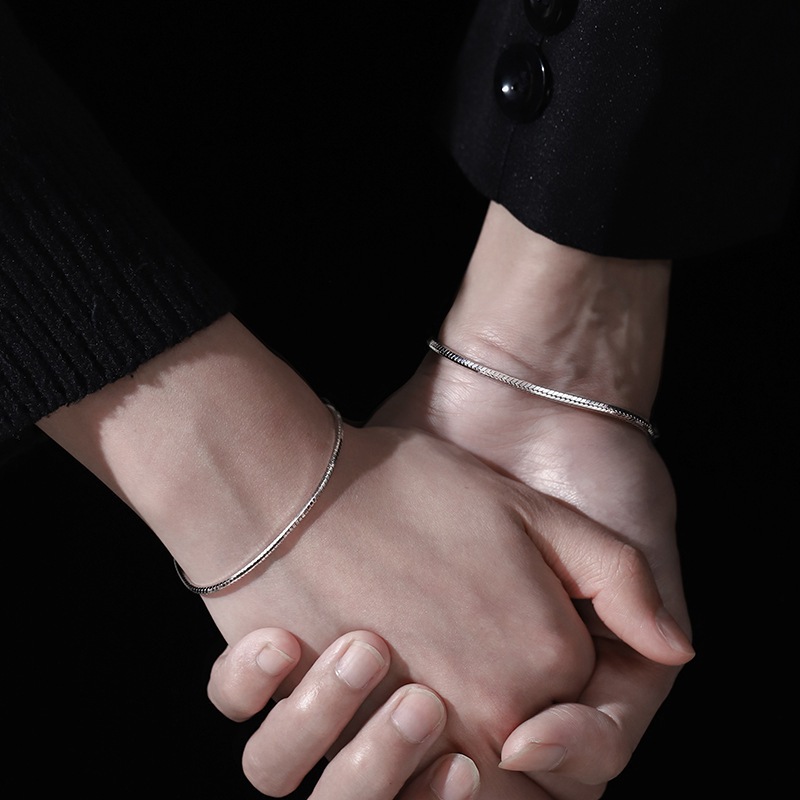 [ HỢP KIM BẠC ] Vòng Tay Đôi "Infinity Love" bạc S925 Không Gỉ Tặng Người Yêu Nam Nữ IMOON03
