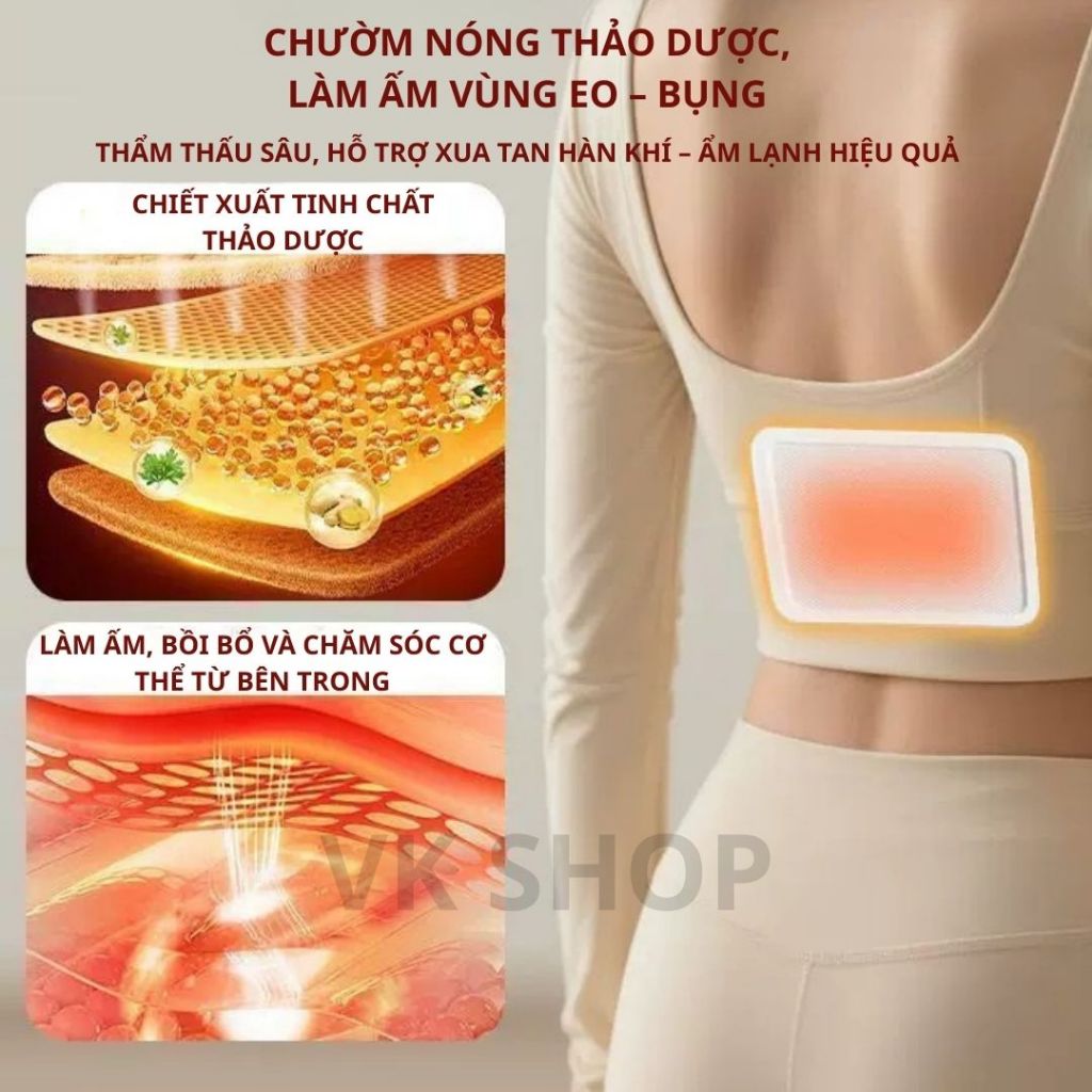 Miếng Dán Giữ Nhiệt Cao Cấp – Miếng Dán Sưởi Ấm Bụng Lưng Tay Chân Tiện Lợi