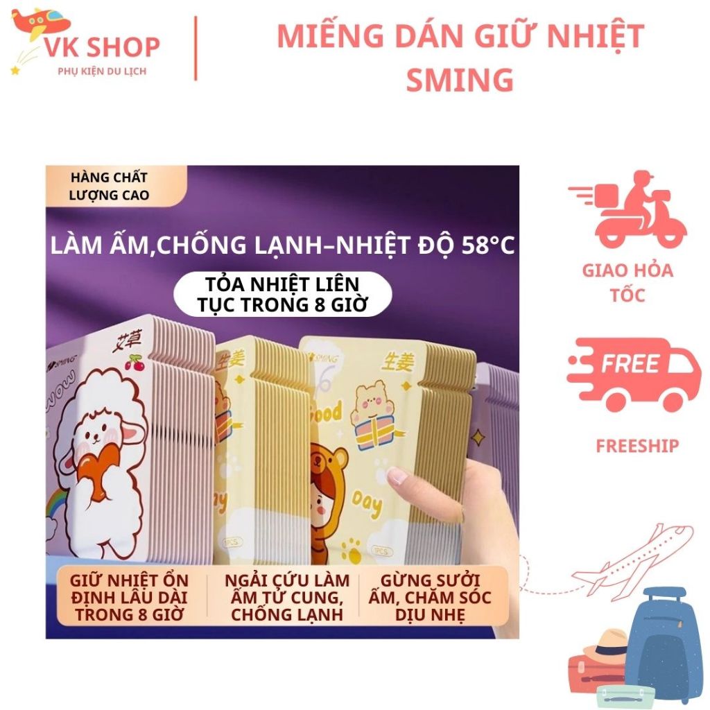 Miếng Dán Giữ Nhiệt Cao Cấp – Miếng Dán Sưởi Ấm Bụng Lưng Tay Chân Tiện Lợi