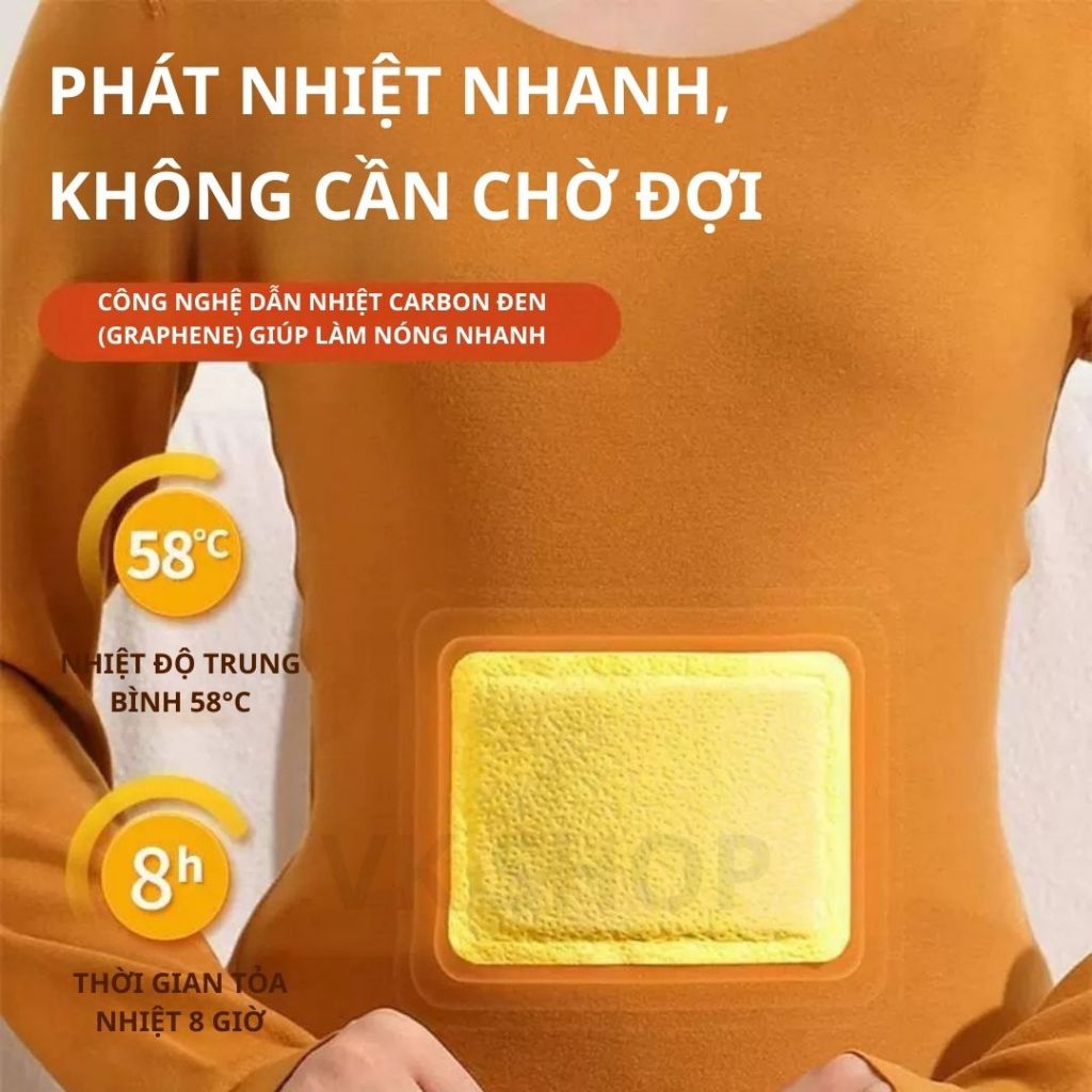 Miếng Dán Giữ Nhiệt Cao Cấp – Miếng Dán Sưởi Ấm Bụng Lưng Tay Chân Tiện Lợi