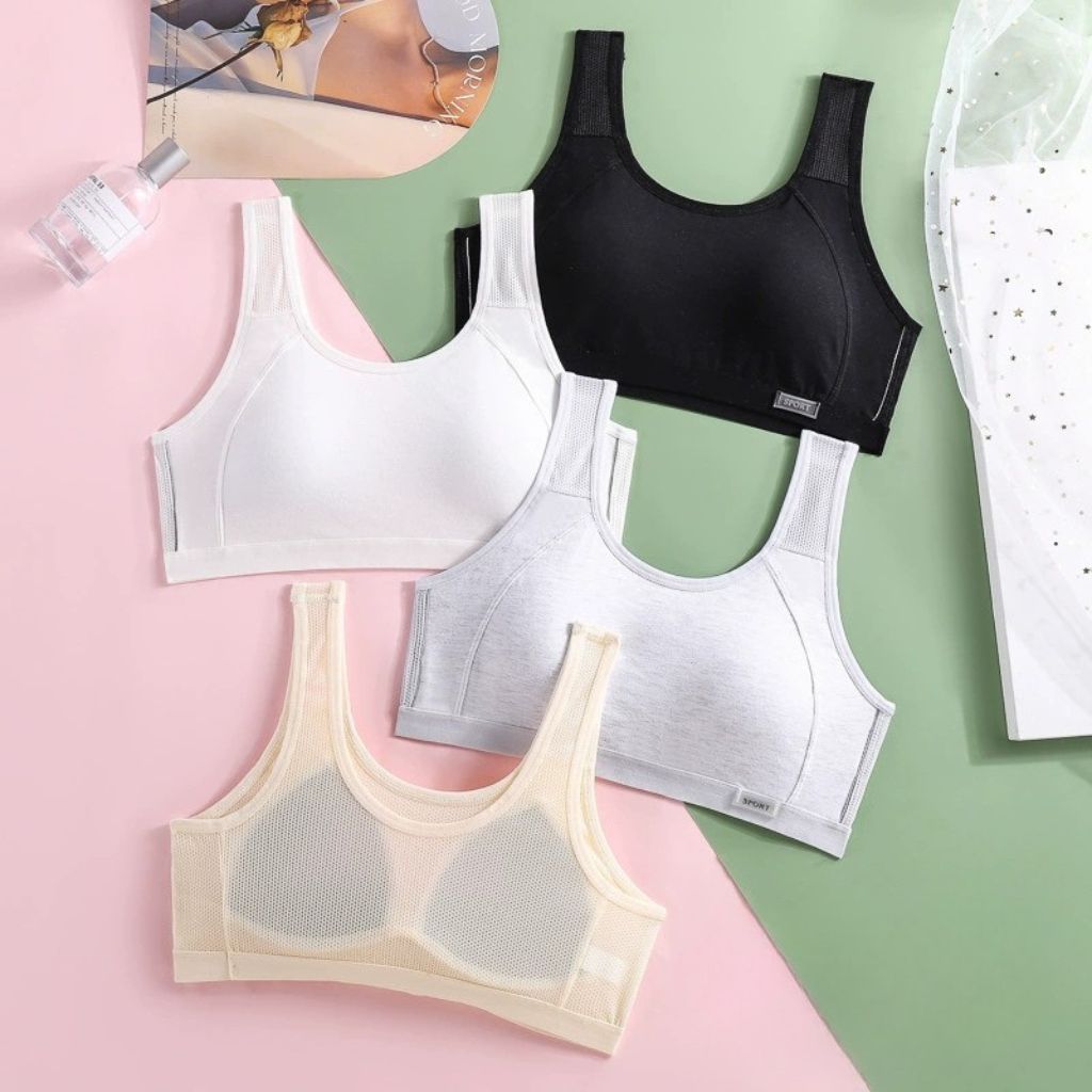 Áo lót bra thể thao nữ cotton cao cấp phối lưới thoáng mát đệm mút sẵn tập thể dục yoga LANIXA A611