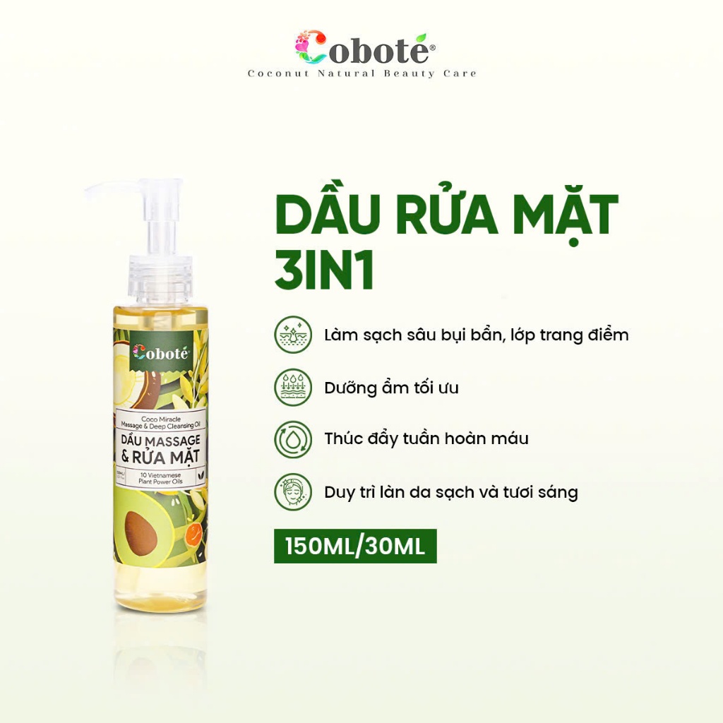 Dầu rửa mặt 3in1 massage cleansing oil  làm sạch sâu bụi bẩn, lớp trang điểm và dưỡng ẩm tối ưu