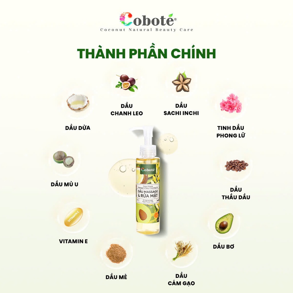 Dầu rửa mặt 3in1 massage cleansing oil  làm sạch sâu bụi bẩn, lớp trang điểm và dưỡng ẩm tối ưu