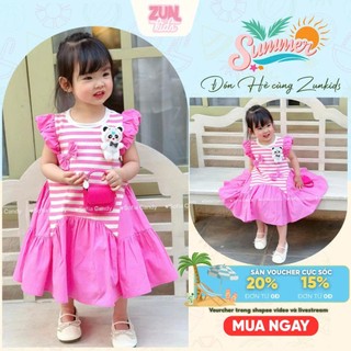 Váy Thun Cotton Bé Gái Baby Three Gấu Panda S5046 – Đầm Bé Gái Dễ Thương