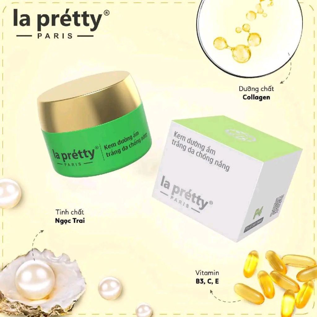 Kem dưỡng ẩm trắng da La Pretty 18g