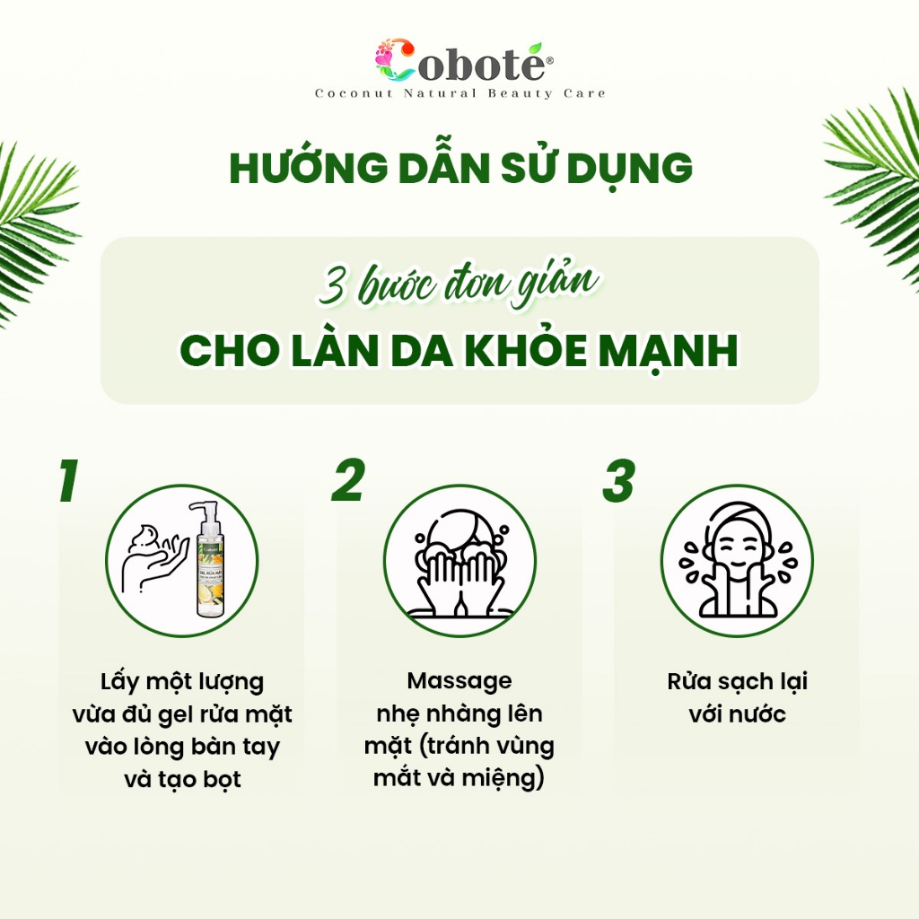 Sữa Rửa Mặt Cho Da Nhạy Cảm - Coco Miracle Cleansing Gel rửa mặt - sạch dịu nhẹ, loại bụi, bã nhờn