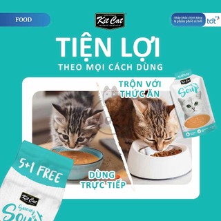 [Thùng 48 gói] Pate cho mèo KitCat Savoury Soup dạng súp nhiều nước Gói 50g