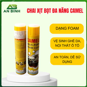 Chai Xịt Tẩy Vệ Sinh Nội Thất Ô Tô Dạng Bọt CAMEL FOAM CLEANER 650ml