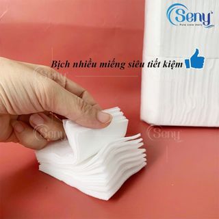 Khăn lau mặt spa loại 1 1600 miếng, khăn khô đa năng tiệt trùng dùng cho thẩm mỹ, spa, bông cắt sẵn lau mặt SENY 6X7cm