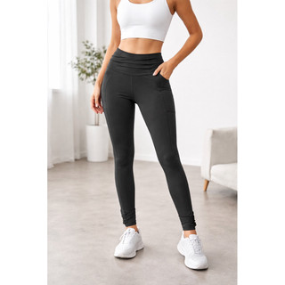 Quần tập gym yoga cho nữ cạp cao có túi 2 bên chất vải co giãn 4 chiều, ôm dáng, tôn eo hàng VNXK