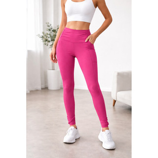 Quần tập gym yoga cho nữ cạp cao có túi 2 bên chất vải co giãn 4 chiều, ôm dáng, tôn eo hàng VNXK