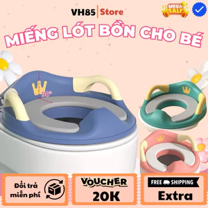 Bệ Lót Bồn Cầu Cho Bé Chất Liệu Nhựa Pvc Có Tay Nắm Chắc Chắn An Toàn Cho Bé