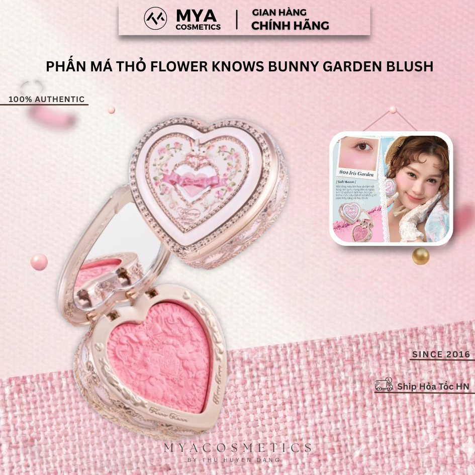 Phấn Má Thỏ Flower Knows Bunny Garden Blush đông khô 5g