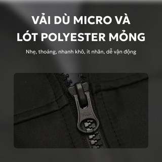 Áo Bomber Jacket Hydra Vải Dù Túi Ẩn Tay Áo Điều Chỉnh