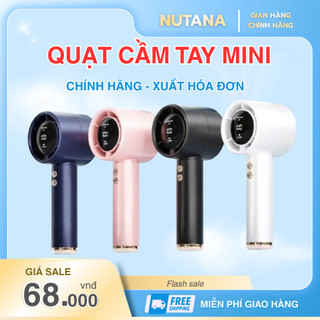 Quạt mini cầm tay NUTANA 5000mAh di động có thể sạc gió mạnh 100 tốc độ màn hình hiển thị pin có thể bỏ túi gọn