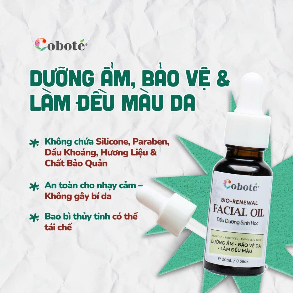 Dầu dưỡng sinh học bio-renewal facial oil cho da khô, da nhạy cảm, tối màu cần phục hồi