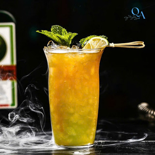 Ly trà chanh 1003, cốc thủy tinh trụ trơn miệng loe dùng pha trà chanh, cocktail, sinh tố, nước ép