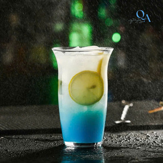 Ly trà chanh 1003, cốc thủy tinh trụ trơn miệng loe dùng pha trà chanh, cocktail, sinh tố, nước ép
