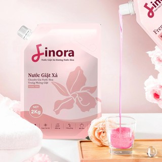 [ MUA 1 TẶNG 1 ] Nước Giặt Xả Finora Hương Nước Hoa , Lưu Hương lâu, 2 Túi/4kg