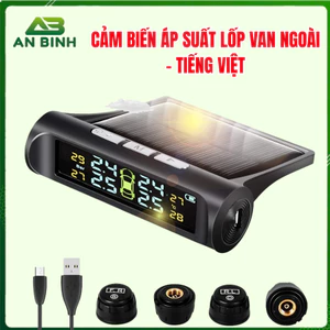 Cảm Biến Áp Suất Lốp Ô Tô TPMS Van Ngoài Dùng Năng Lượng Mặt Trời, Có Màn Hình Bảo Hành 6 Tháng - An Bình Auto