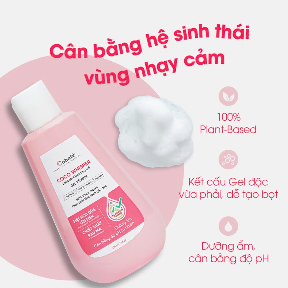 Dung Dịch Vệ Sinh Làm Sạch Dịu Nhẹ Coco Whisper Intimate Cleansing Gel 30ml 210ml