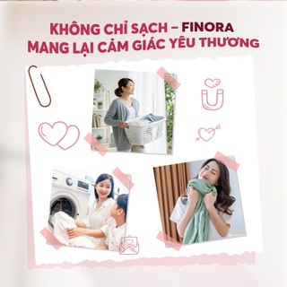 (TẶNG 1 Thỏ Bông Khổng Lồ) Combo 4 Túi Nước Giặt Finora  Phiển Bản Premium Hương Nước Hoa  1KG/TÚI