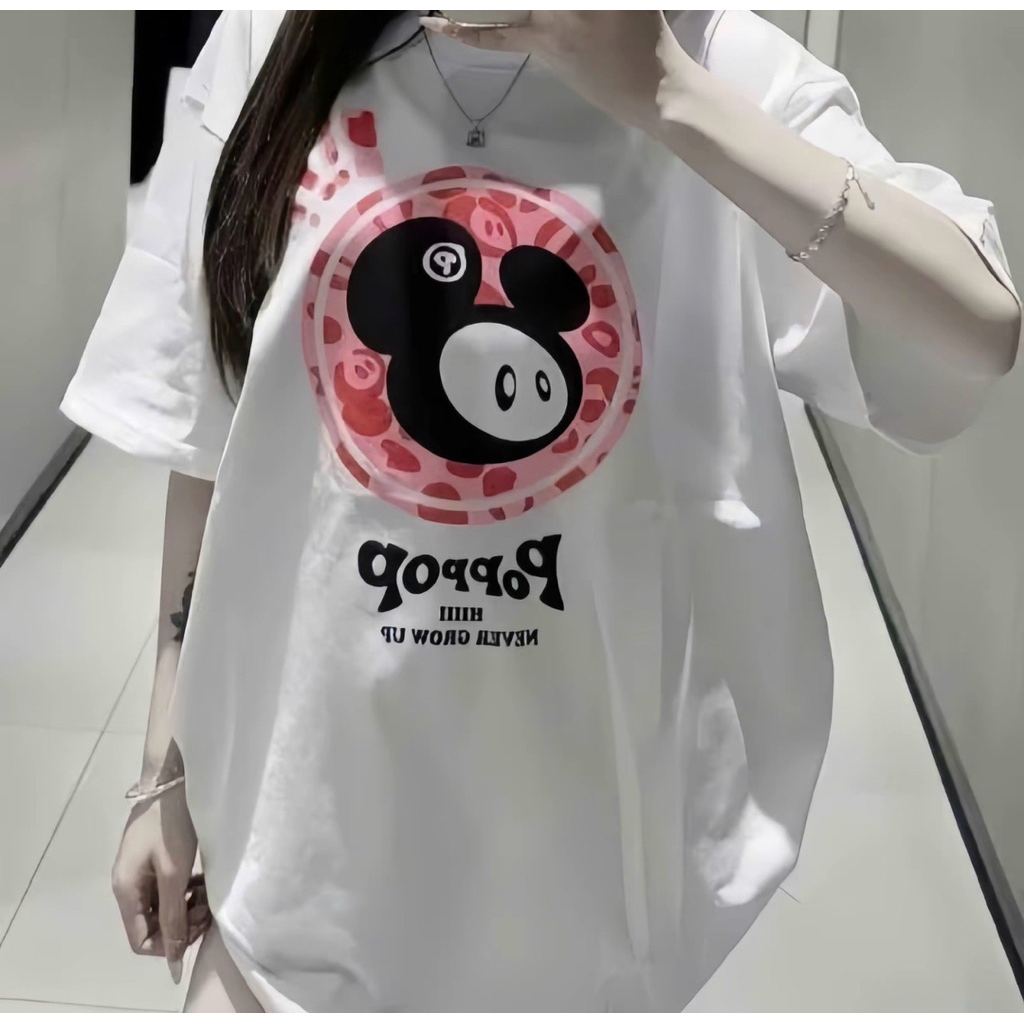 [ áo phông nam nữ] Poppop  dáng rộng cho cả Nam và Nữ.Chất polyester co giãn Hình in sắc nét không bong tróc by T&T SHOP