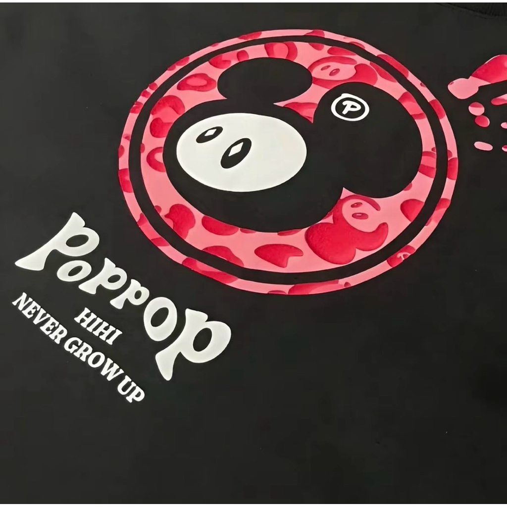 [ áo phông nam nữ] Poppop  dáng rộng cho cả Nam và Nữ.Chất polyester co giãn Hình in sắc nét không bong tróc by T&T SHOP