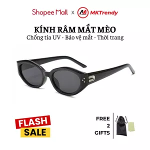 Kính râm mắt mèo thời trang nam nữ chống tia UV phong cách Hàn Quốc đi chơi đi học T1