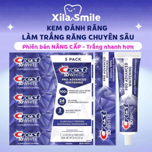 Kem đánh trắng răng Crest 3D White Pro Advanced Whitening