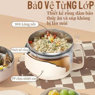 Bình giữ nhiệt đựng , hộp đựng cơm trưa bằng thép không gỉ giữ nhiệt,, thích hợp cho người lớn đi làm, học sinh