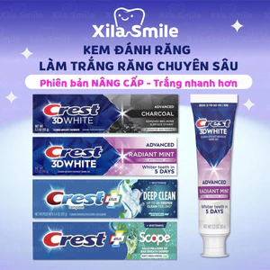 Kem đánh răng Crest 3D White Radiant Mint làm trắng răng vượt trội