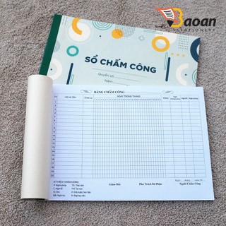 Sổ chấm công A4 100 tờ / Sổ Thu Chi /  Sổ Nhập Hàng ++++