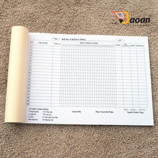 Sổ chấm công A4 100 tờ / Sổ Thu Chi /  Sổ Nhập Hàng ++++