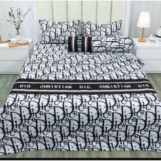 bộ 5 món chăn Ga gối diio trắng mềm mại, thoáng mát