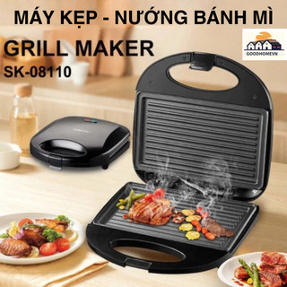 Máy Kẹp - Ép Bánh Mì Sandwich Đa Năng – Nướng BBQ Gia Đình, Công Suất 850W Tiện Dụng